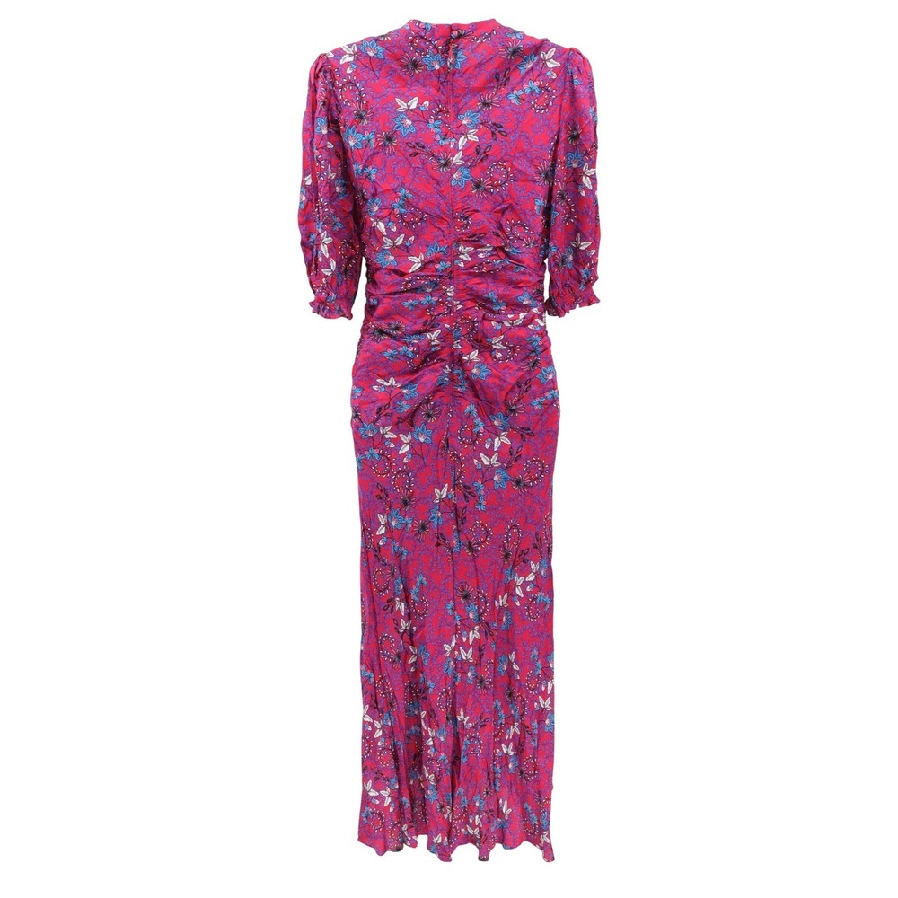 ME+EM Fuchsia Floral Wrap-Style Midi Dress - Picture 3 of 10